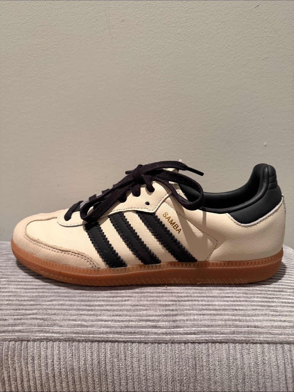 adidas Samba Sneakers in Cream, Black and Gum